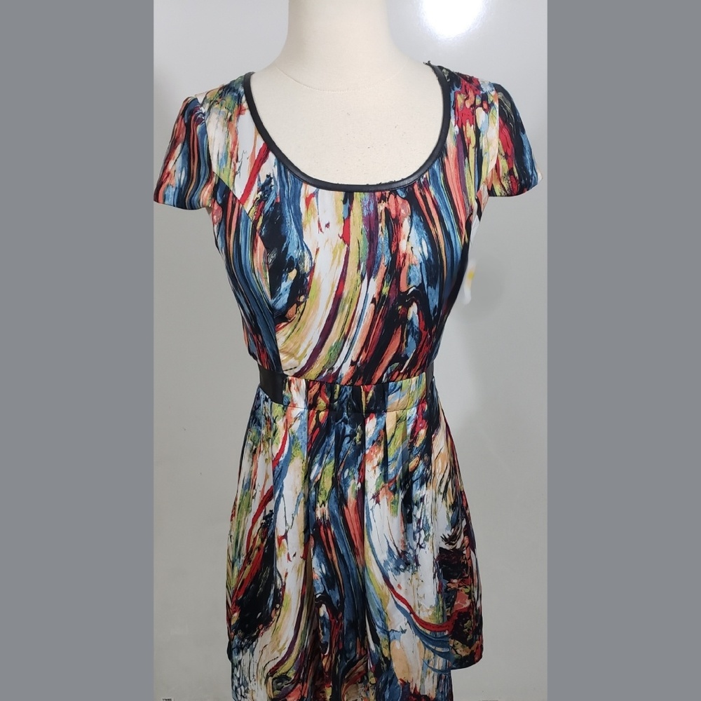 Kensie Colorful Back Zip Dress NWOT sz XS